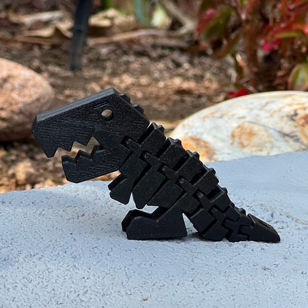Cute Flexi Dinosaur Toy Black New
